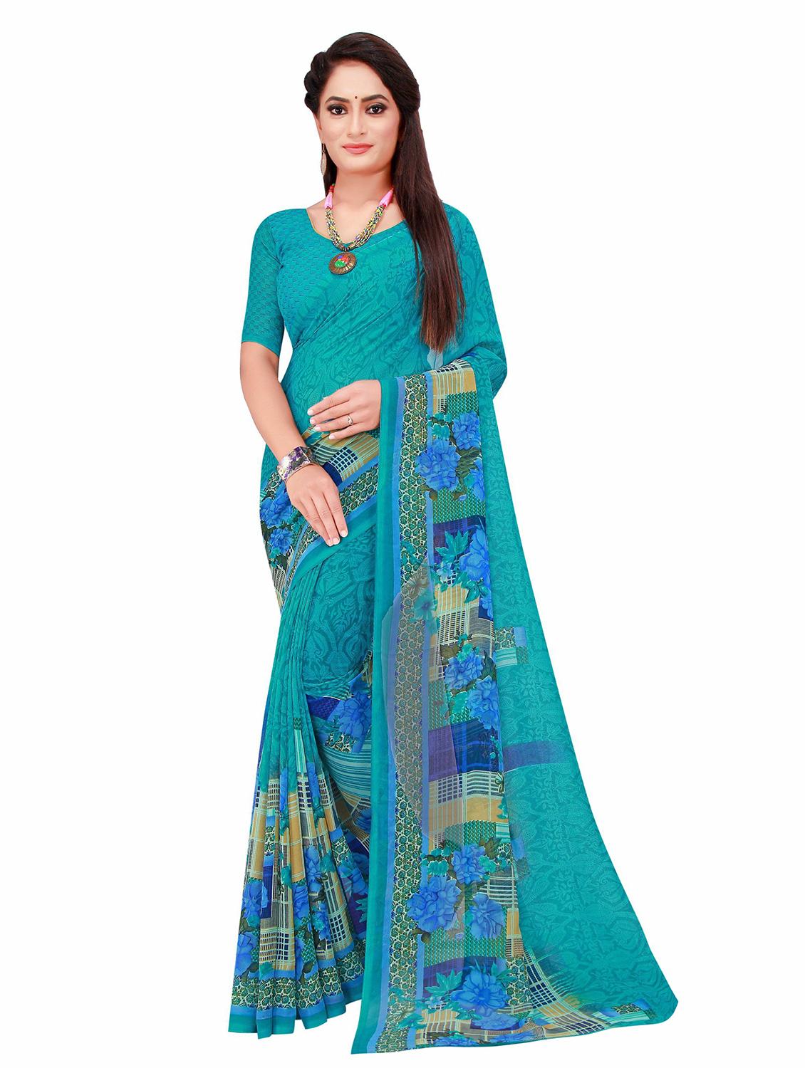 women's saree combo with blouse - 20210243 - Standard Image - 1