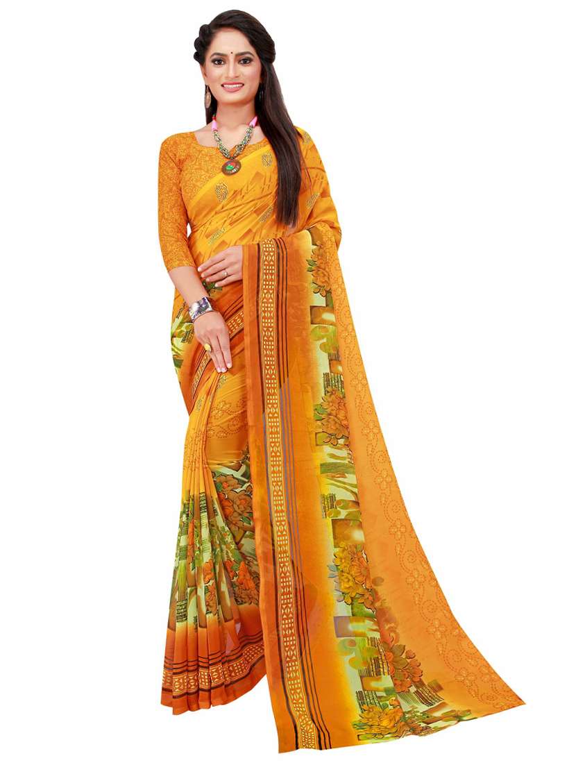 pack of 2 printed saree  with blouse - 20210543 -  Standard Image - 1
