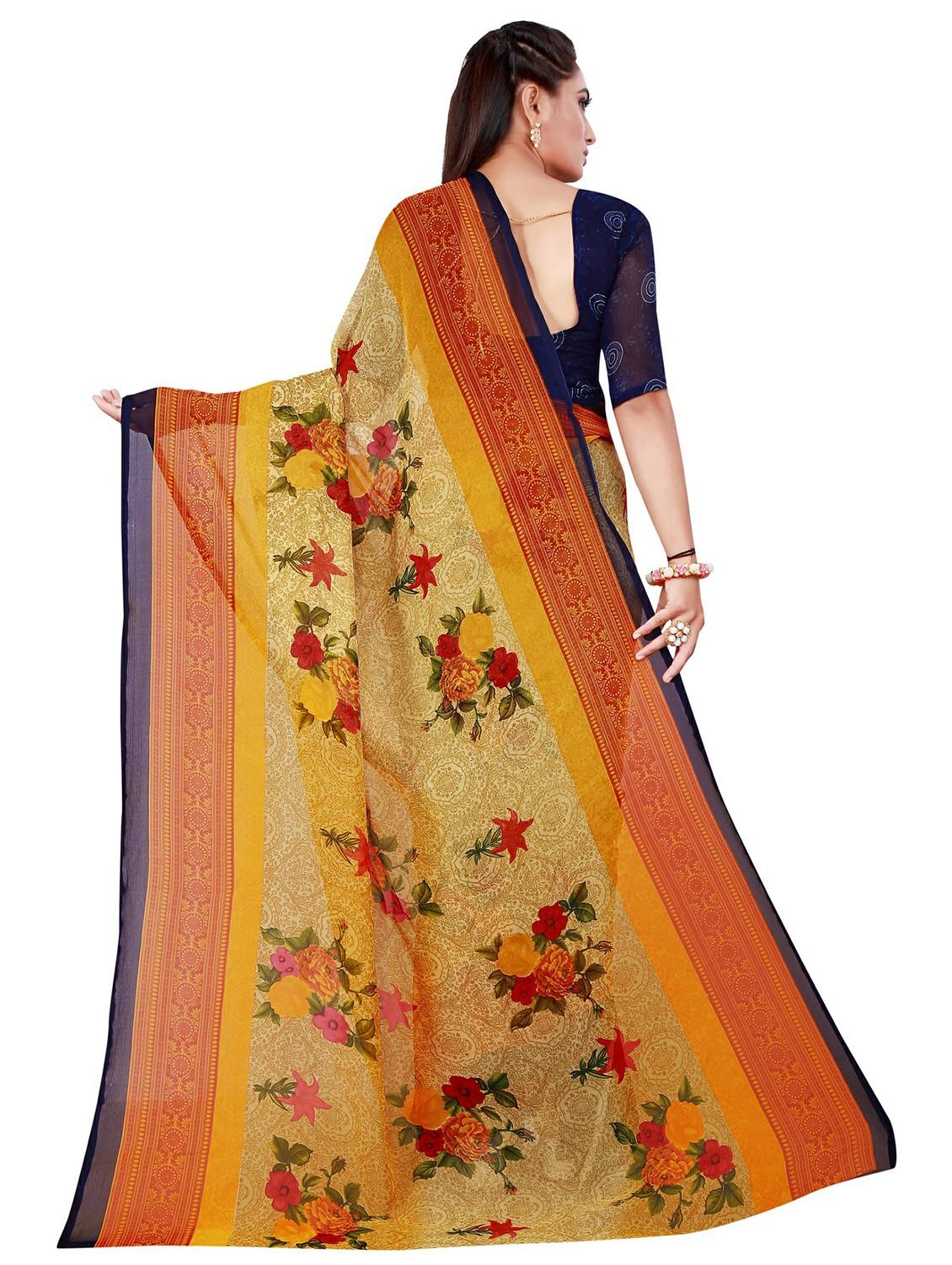 women's saree combo with blouse - 20211050 - Standard Image - 1