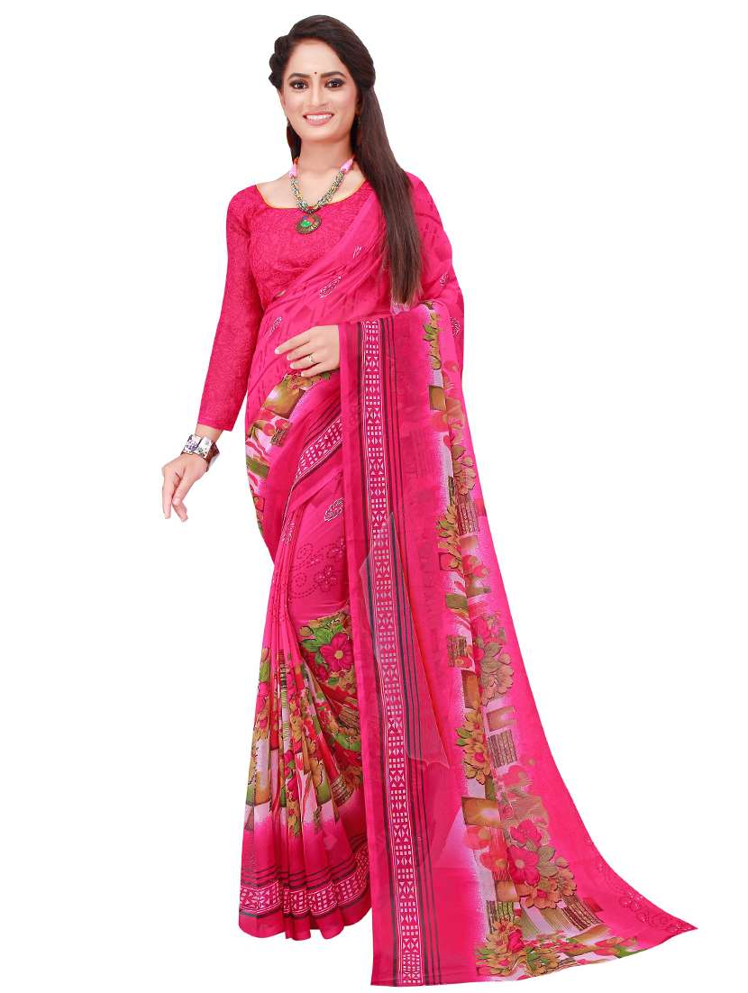 women's saree combo with blouse - 20211186 - Standard Image - 1