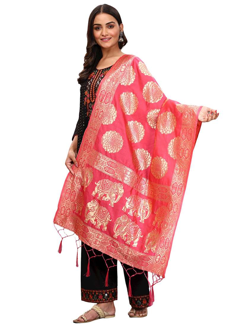 jacquard work banarasi dupatta  - 20211906 -  Standard Image - 1