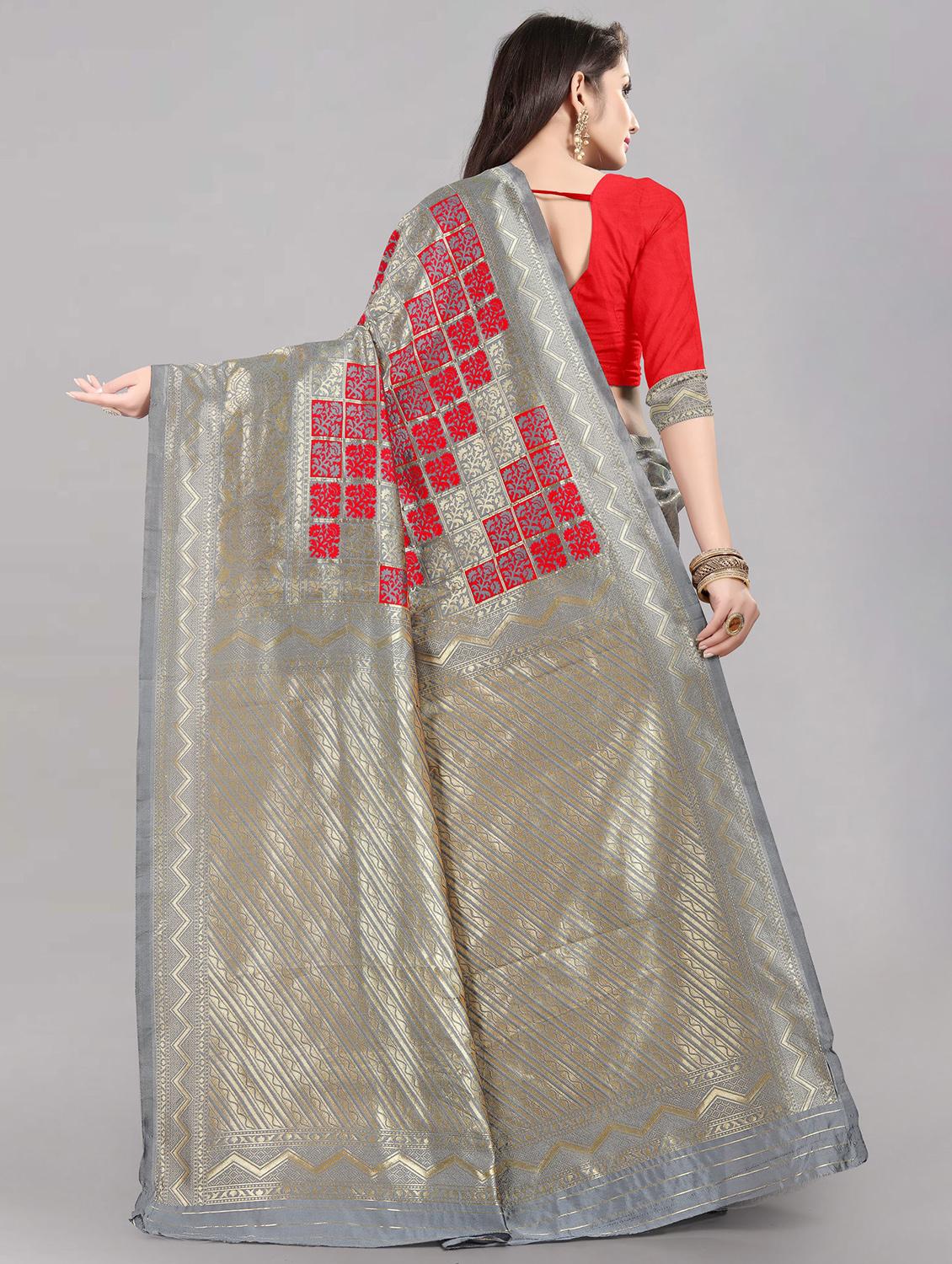 jacquard work banarasi saree  with blouse - 20212024 -  Standard Image - 1