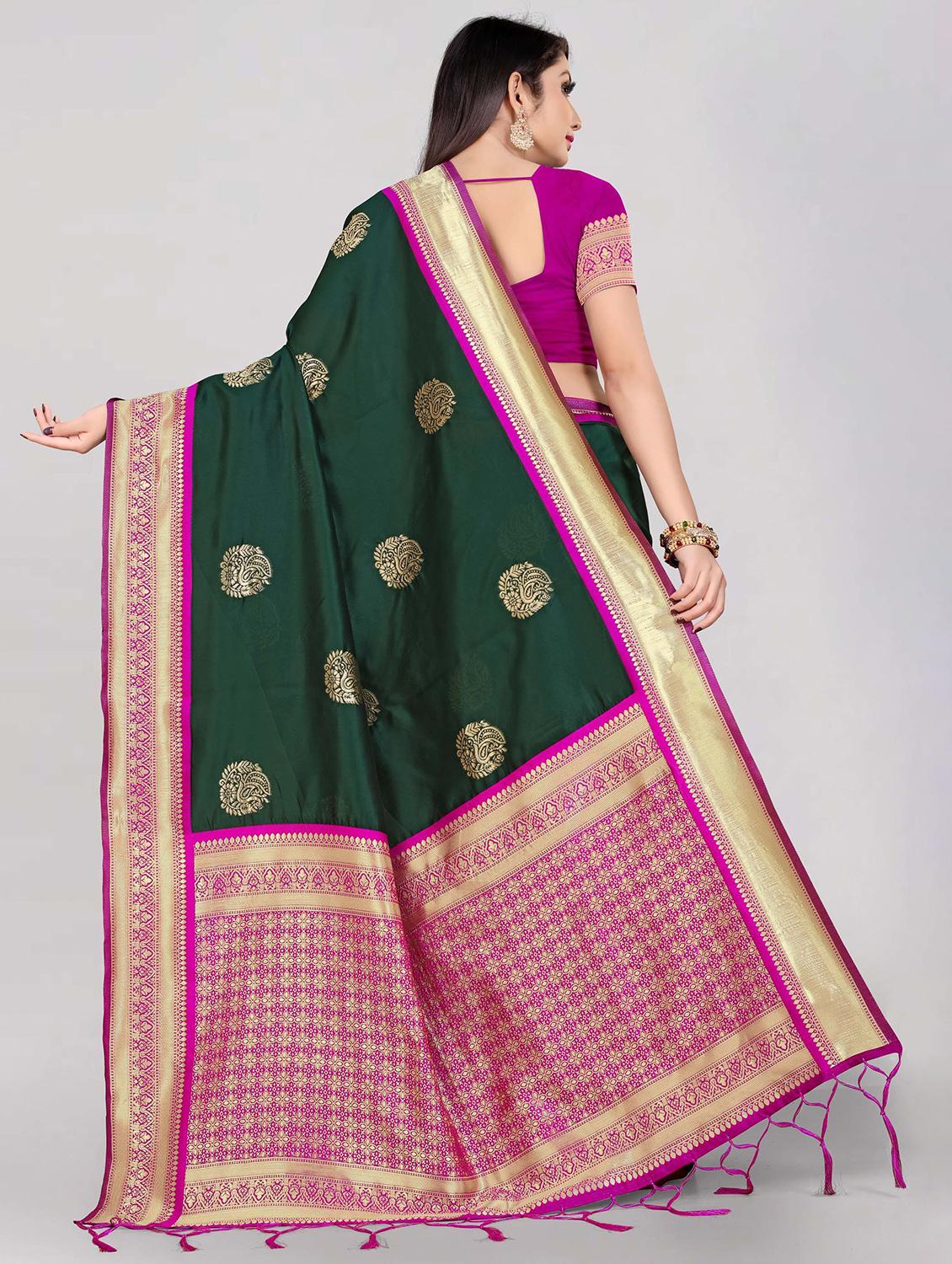 jacquard work banarasi saree  with blouse - 20212081 -  Standard Image - 1