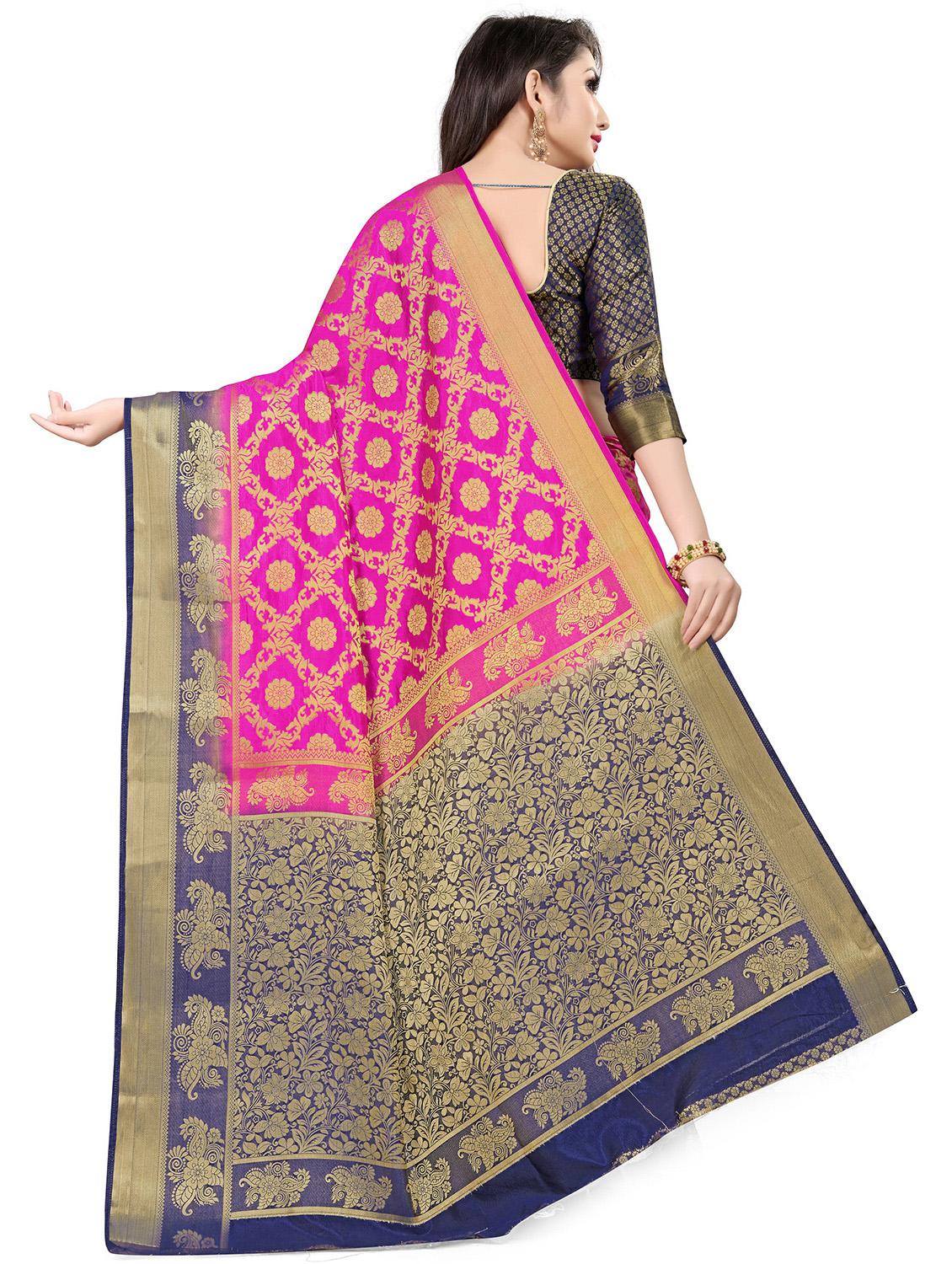 jacquard work banarasi saree  with blouse - 20212086 -  Standard Image - 1