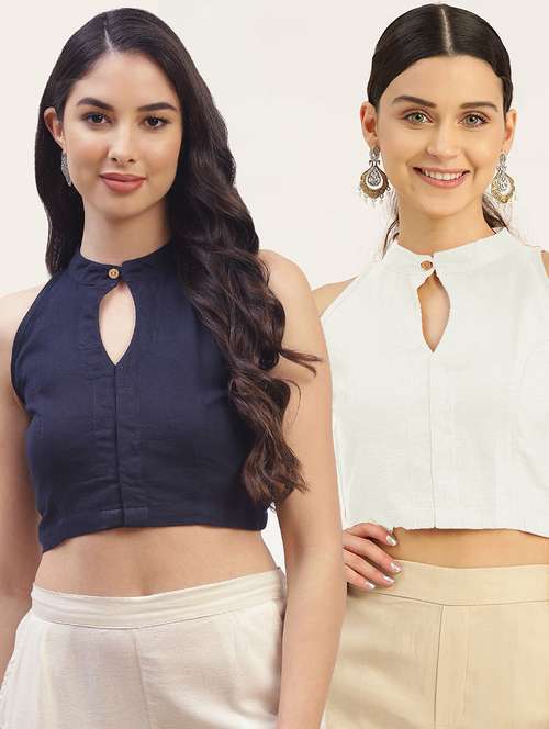 pack of 2 solid blouse - 20212939 -  Standard Image - 0