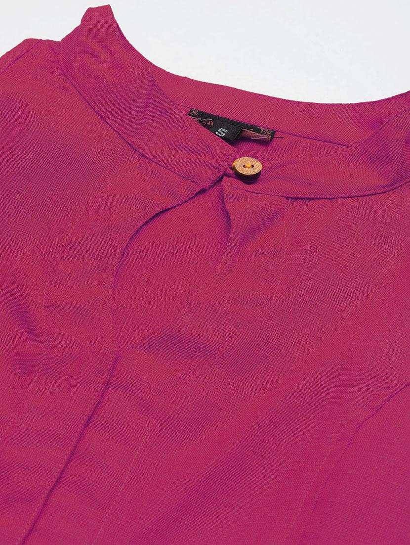 women navy blue mandarin neck blouse - 20212976 - Standard Image - 4