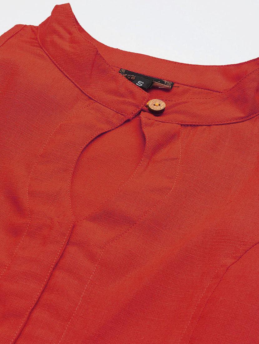 women olive mandarin neck blouse - 20213003 - Standard Image - 4