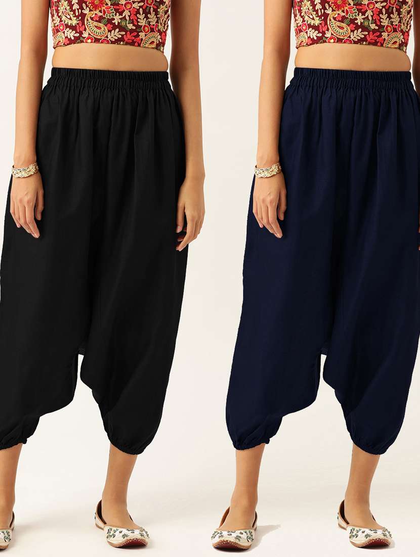 multi colored cotton harem salwars - 20213152 - Zoom Image - 0