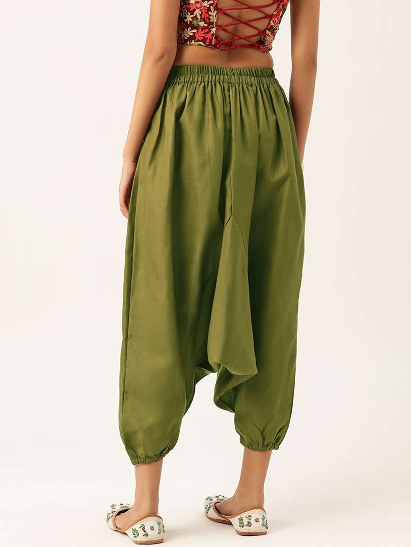 pack of 2 solid high-rise harem pants with elasticated waist - 20213172 -  Standard Image - 6