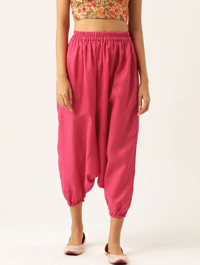 multi colored cotton harem salwars - 20213190 - Standard Image - 1