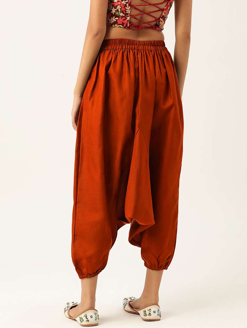 pack of 2 solid high-rise harem pants with elasticated waist - 20213193 -  Standard Image - 6