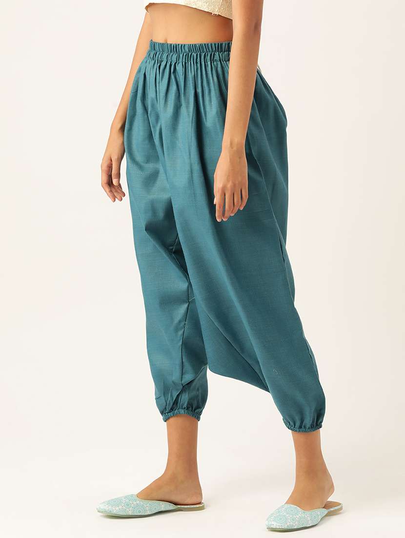 pack of 2 solid high-rise harem pants with elasticated waist - 20213211 - Standard Image - 4