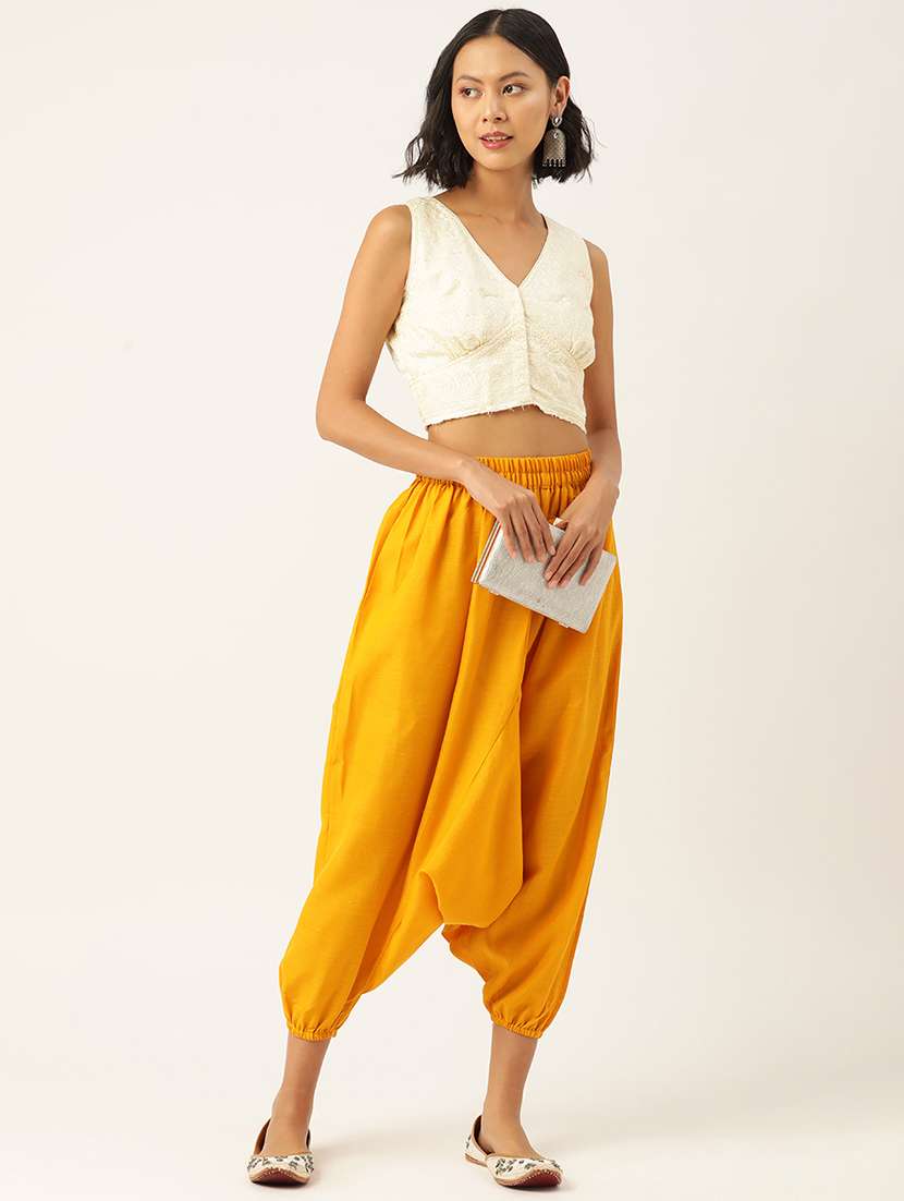 pack of 2 solid high-rise harem pants with elasticated waist - 20213212 -  Standard Image - 6