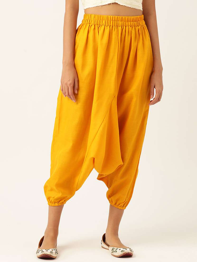 pack of 2 solid high-rise harem pants with elasticated waist - 20213220 -  Standard Image - 1