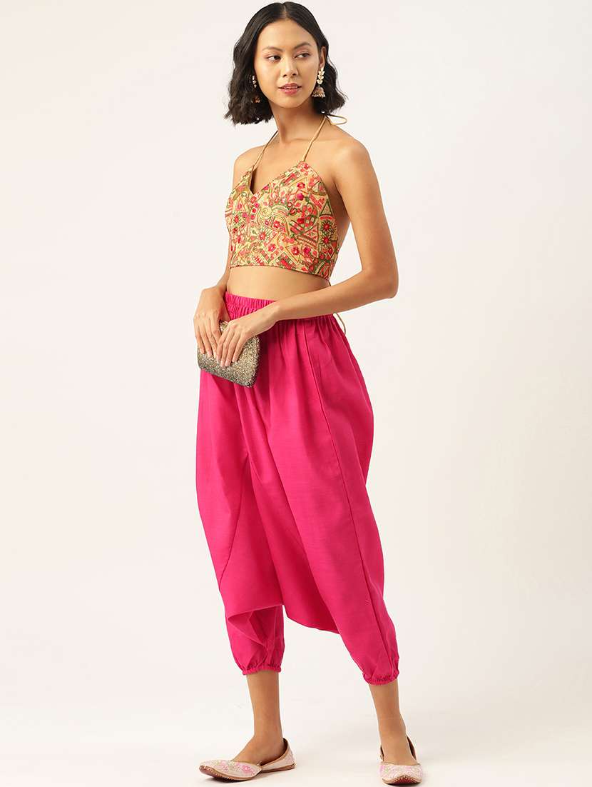 pack of 2 solid high-rise harem pants with elasticated waist - 20213220 -  Standard Image - 6