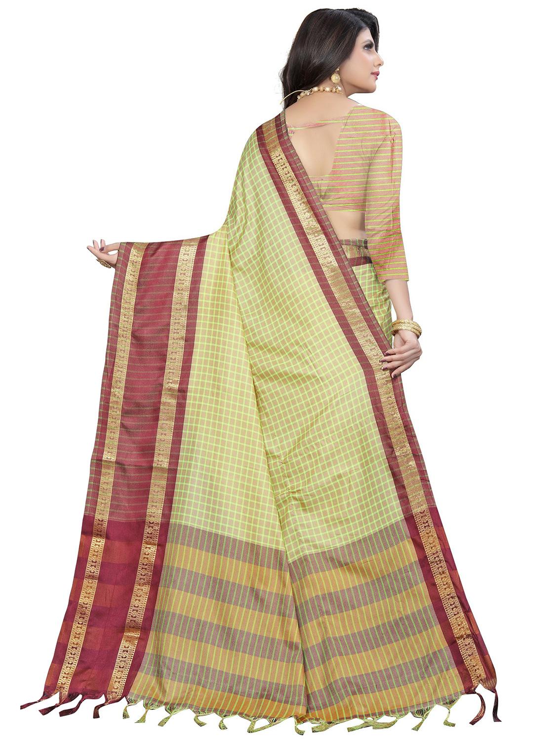 women's self design lime colored saree - 20214322 -  Standard Image - 1