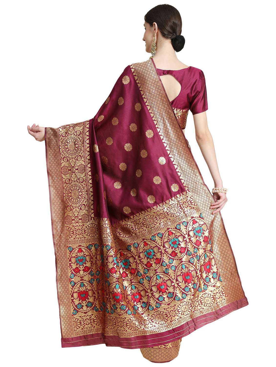 women's banarasi saree with blouse - 20214371 -  Standard Image - 1