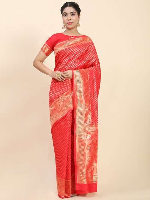 women's banarasi saree with blouse - 20214410 - Standard Image - 0