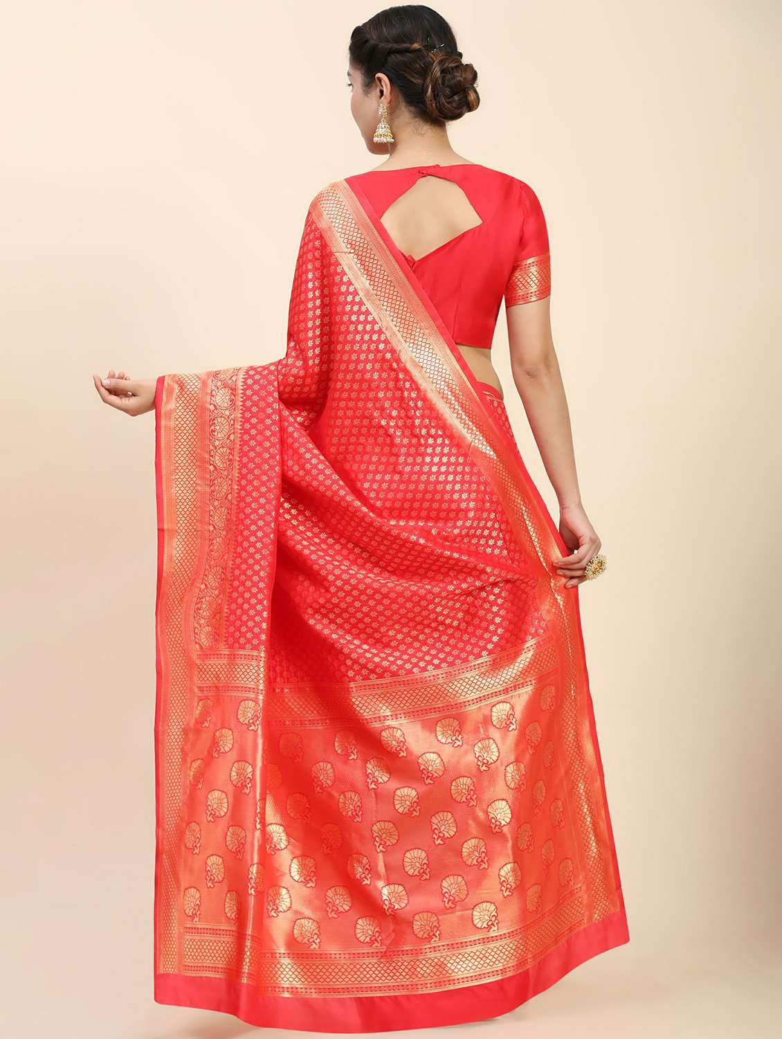 women's banarasi saree with blouse - 20214410 - Standard Image - 1