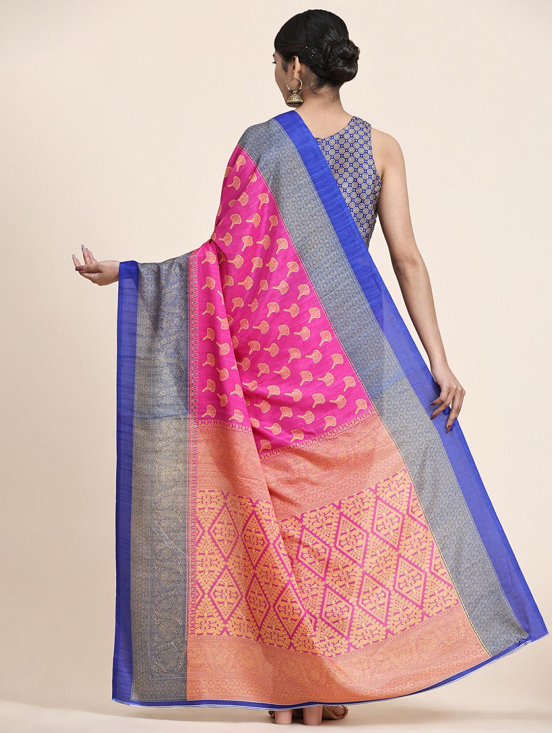 women printed saree with blouse - 20214427 -  Standard Image - 1
