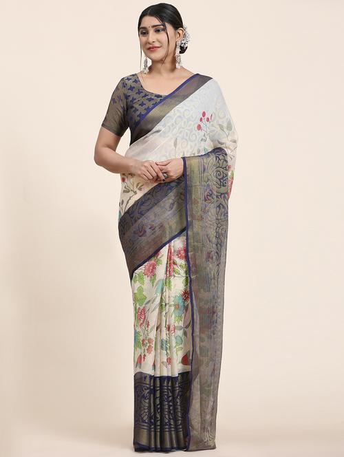 women's banarasi saree with blouse - 20214462 - Standard Image - 0