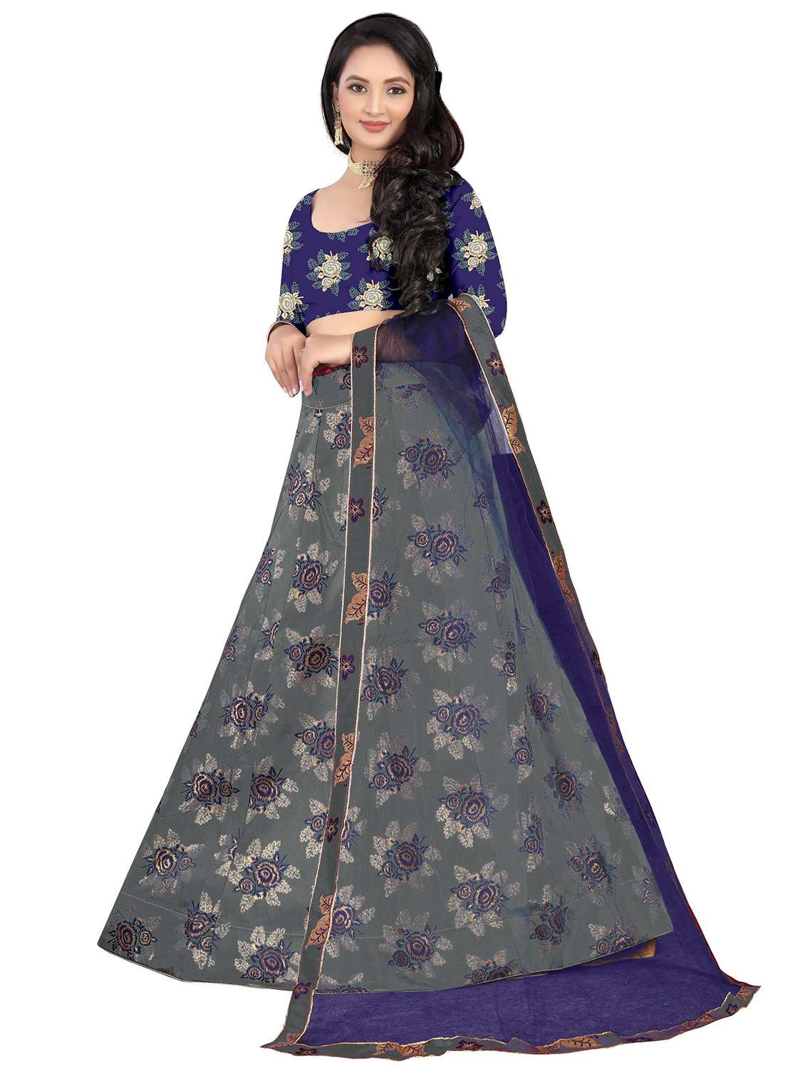 self design a-line lehenga choli set with dupatta  - 20214737 -  Standard Image - 1