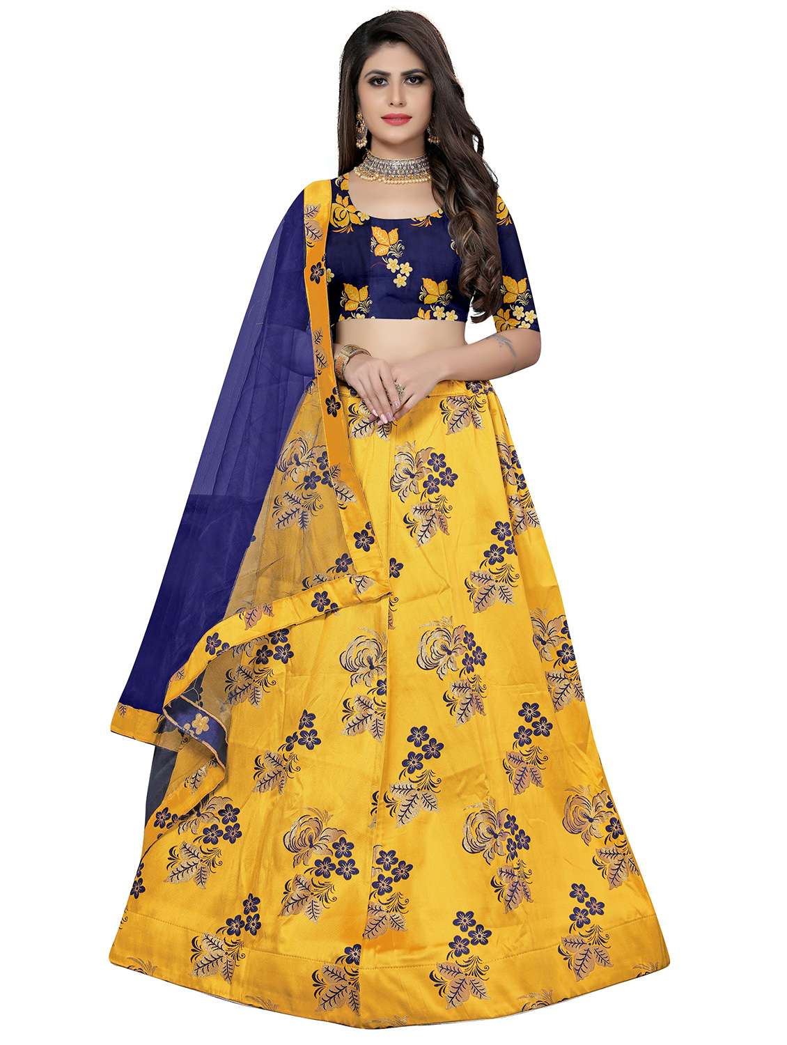 self design a-line lehenga choli set with dupatta 