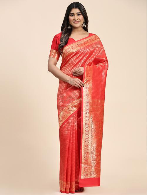 women's banarasi saree with blouse - 20214752 - Standard Image - 0