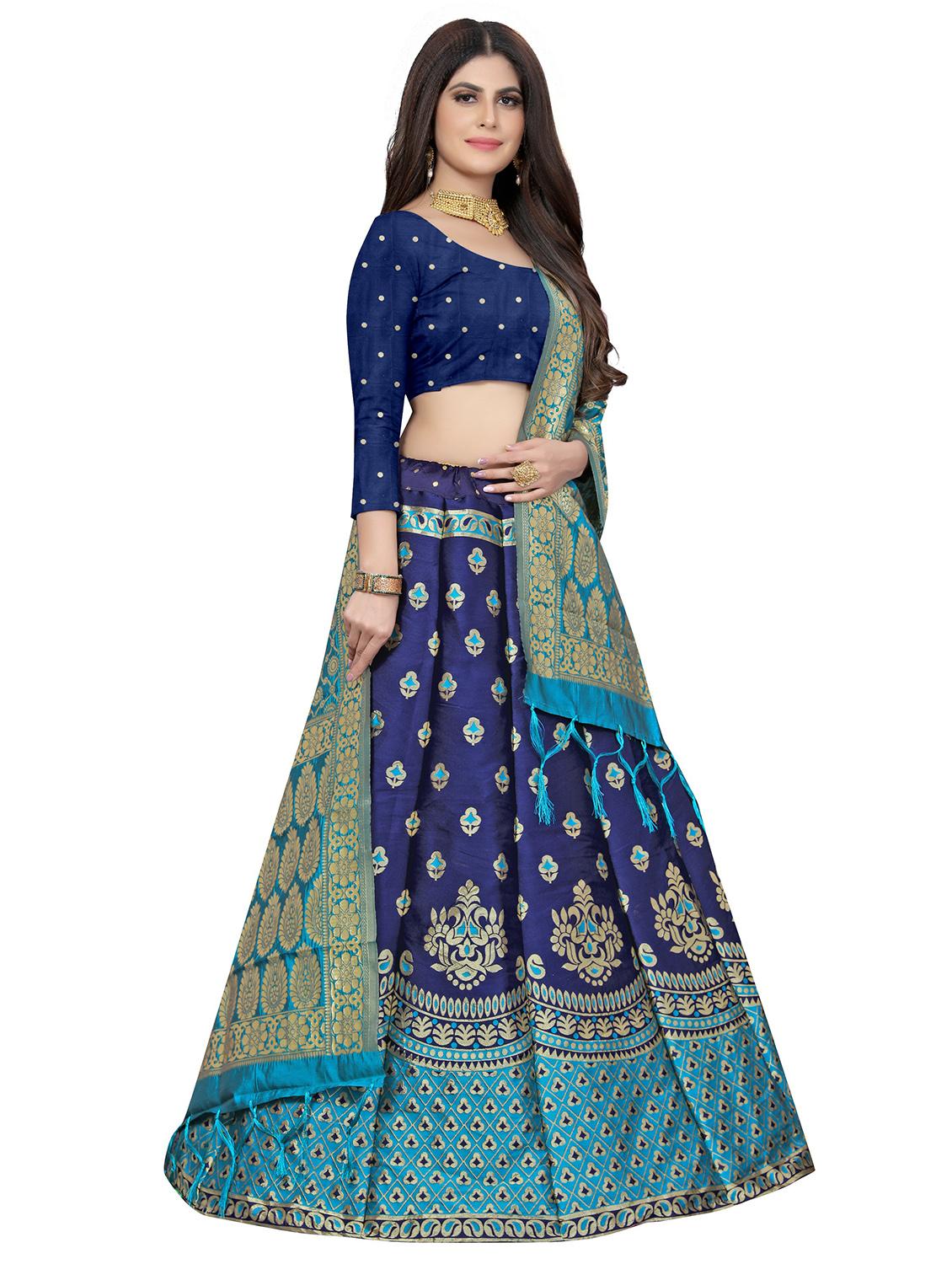 banarasi lehenga choli with dupatta set - 20214772 - Standard Image - 1