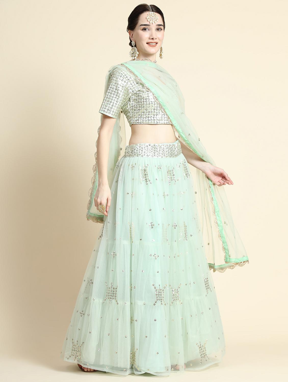 embroidered lehenga choli with dupatta set - 20214781 - Standard Image - 1