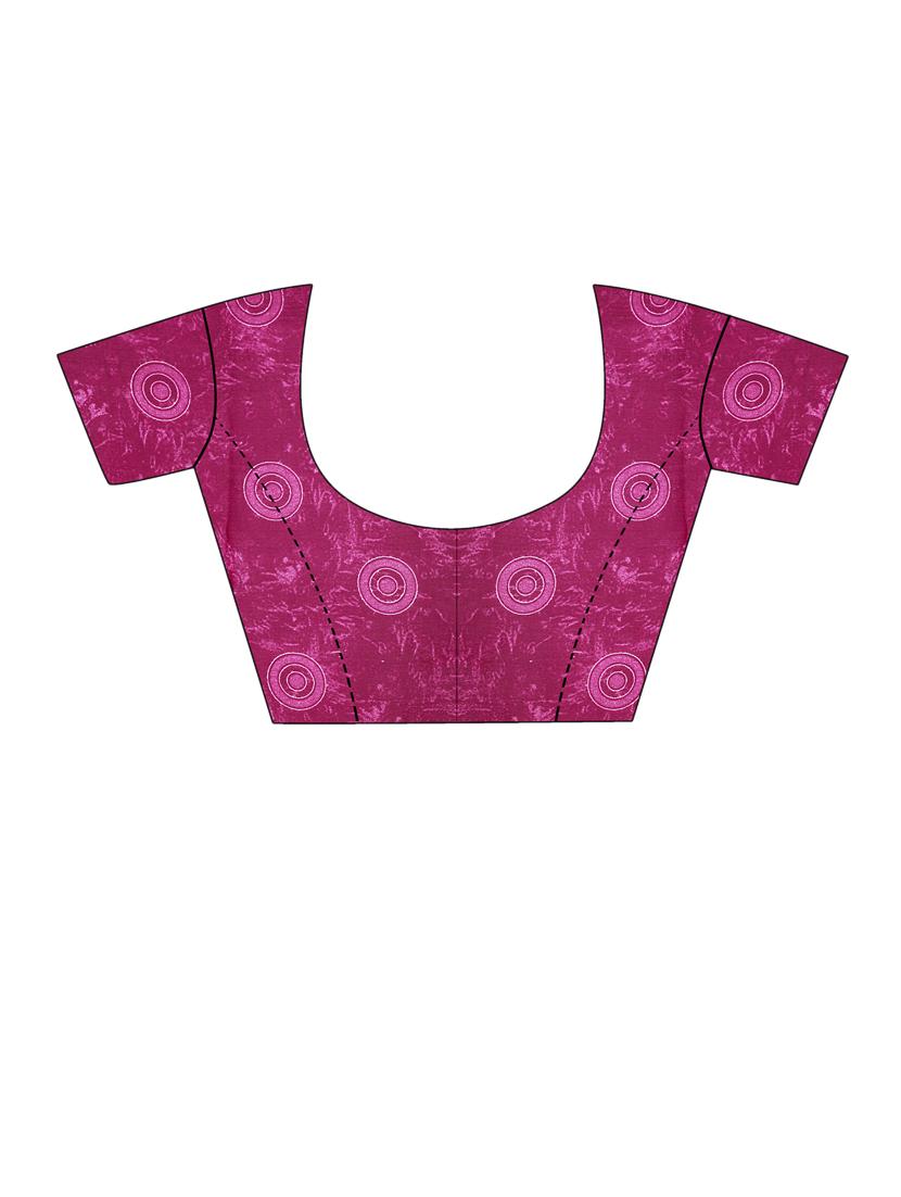 women's printed multi colored saree with blouse - 20216579 - Standard Image - 4