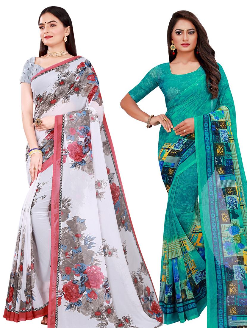 women's saree combo with blouse - 20217087 -  Zoom Image - 0