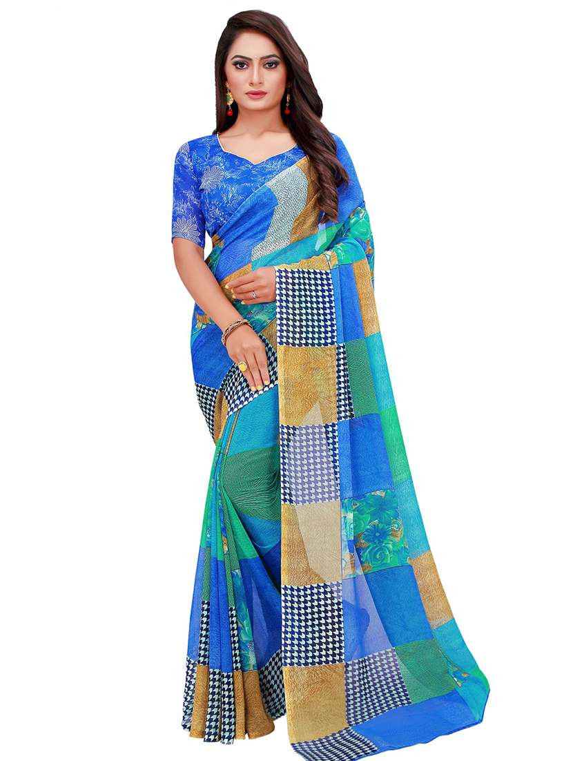 women's saree combo with blouse - 20217531 -  Standard Image - 1