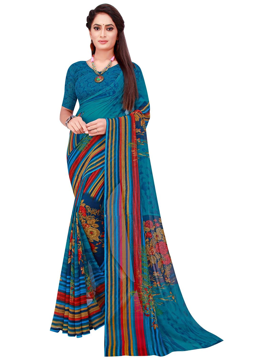 women's saree combo with blouse - 20217567 - Standard Image - 1