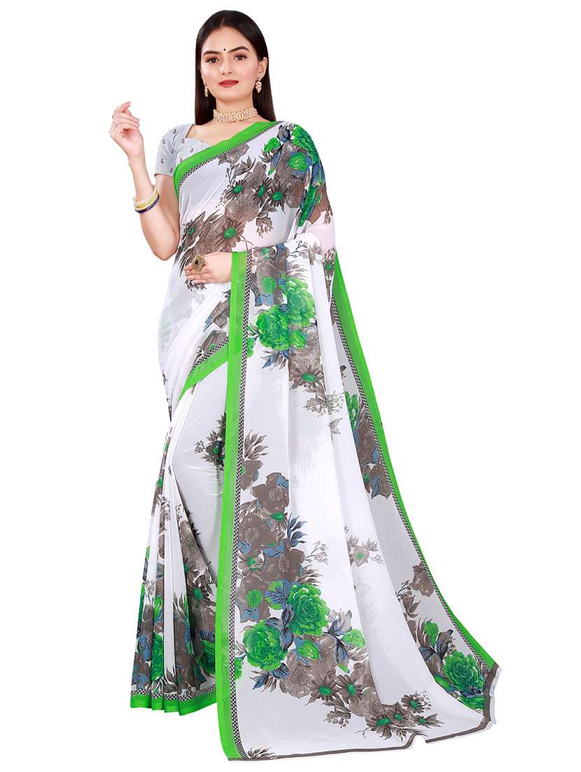women's floral multi colored saree with blouse - 20218617 -  Standard Image - 1