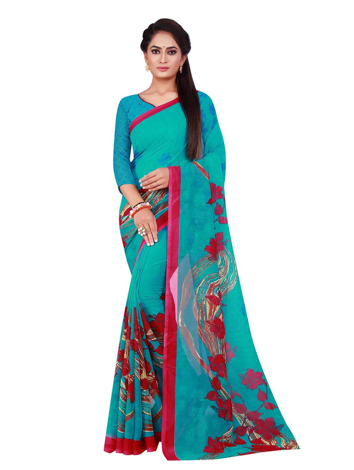 pack of 2 floral printed saree  - 20219298 -  Standard Image - 1