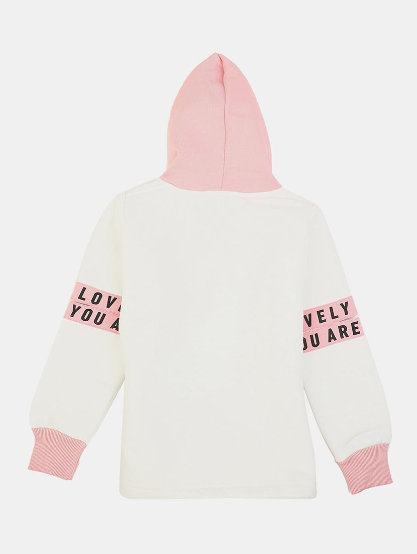 front print hood neck sweatshirt - 20220409 - Standard Image - 1