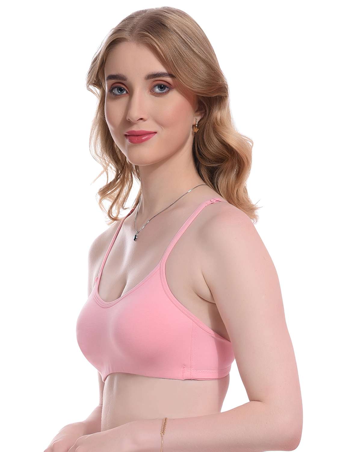pink lycra tshirt bra - 20223164 -  Standard Image - 1