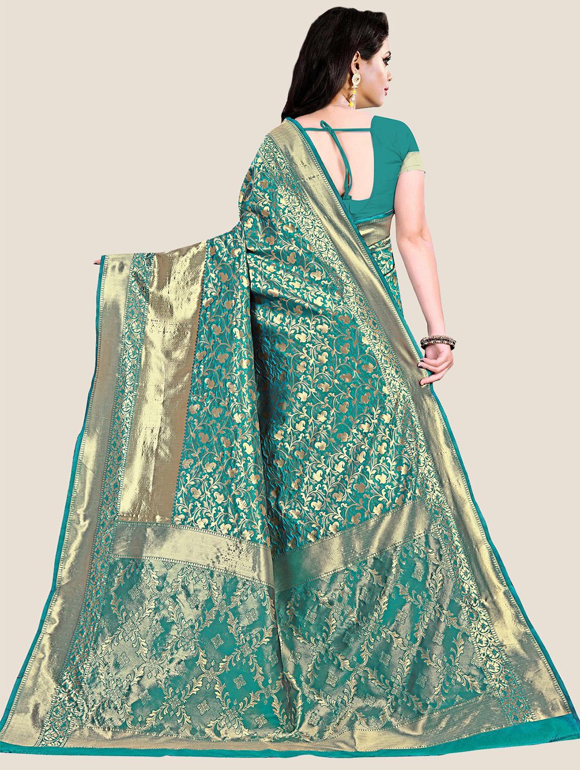 jacquard work banarasi saree  with blouse - 20223470 -  Standard Image - 1