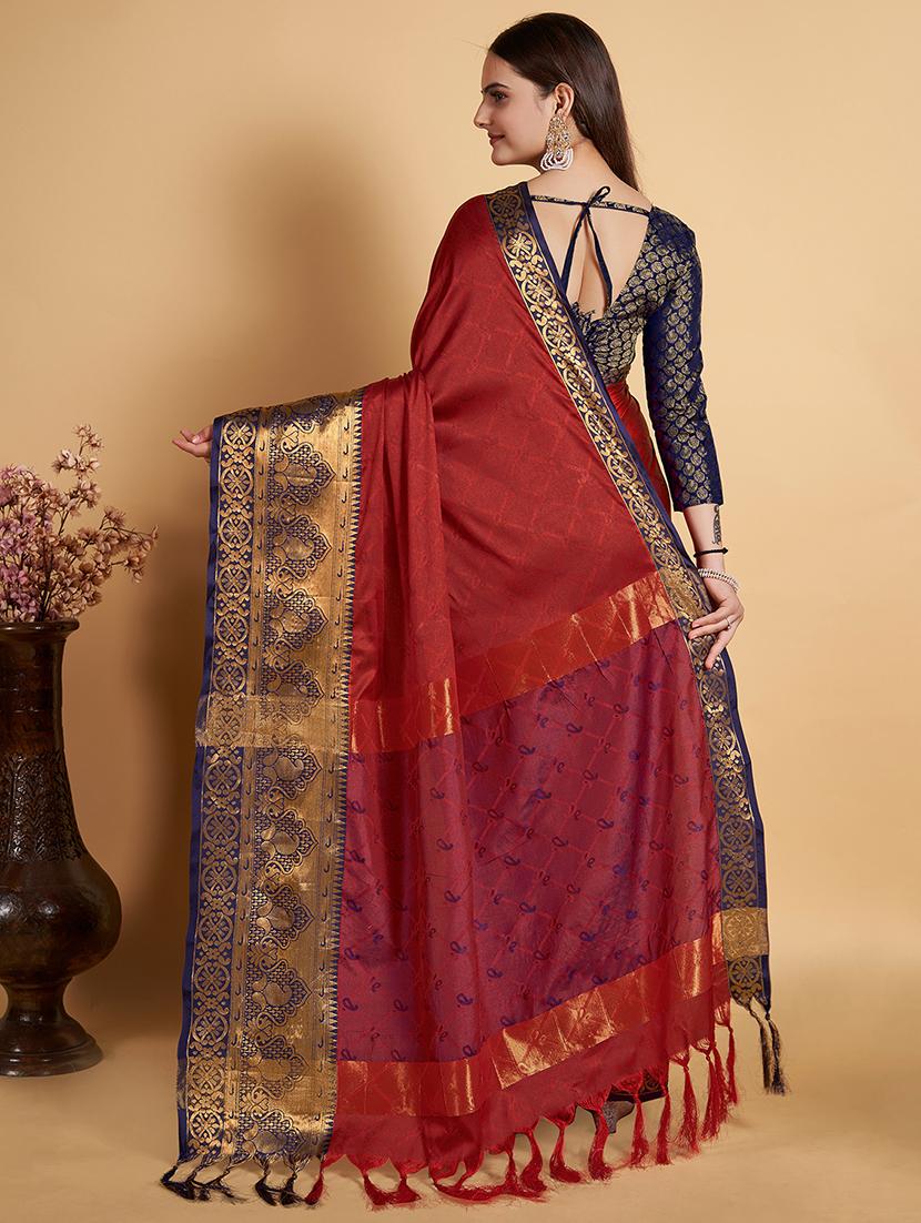 jacquard work kanjivaram saree - 20223536 - Standard Image - 1