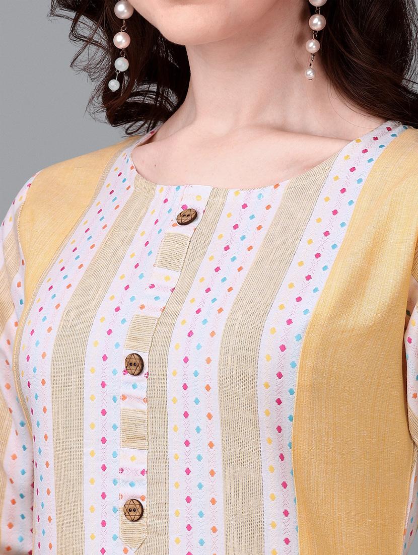 women yellow kurta pant set with dupatta - 20223932 - Standard Image - 4