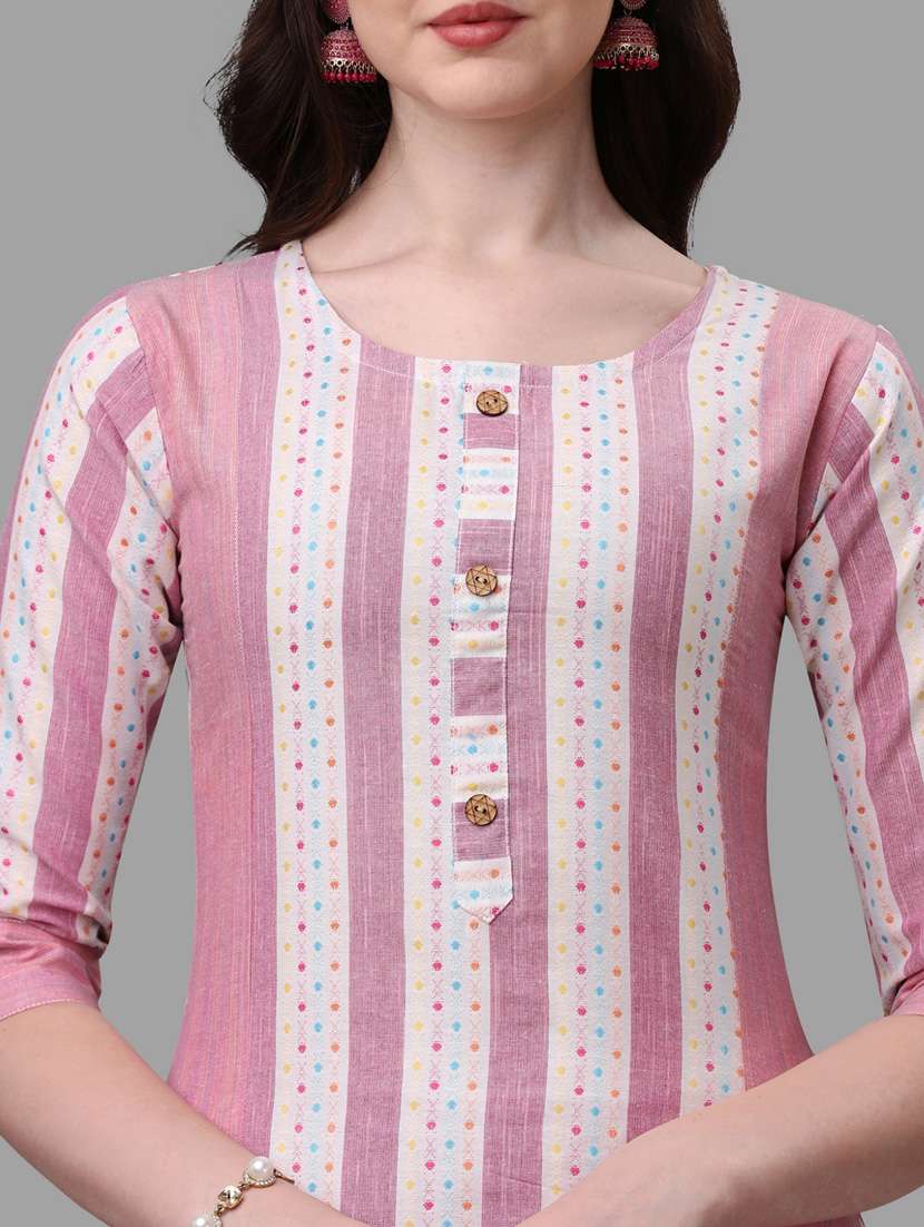 women pink kurta pant set with dupatta - 20223934 - Standard Image - 4