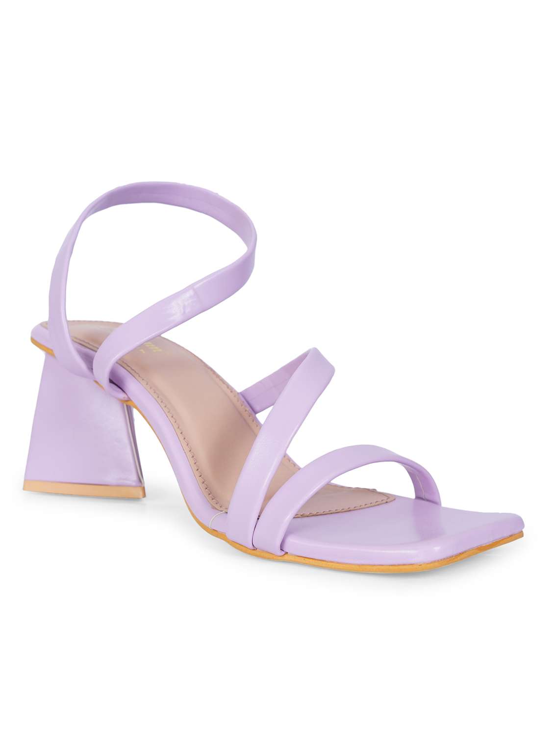 women's purple strap heel sandal - 20225201 -  Standard Image - 1