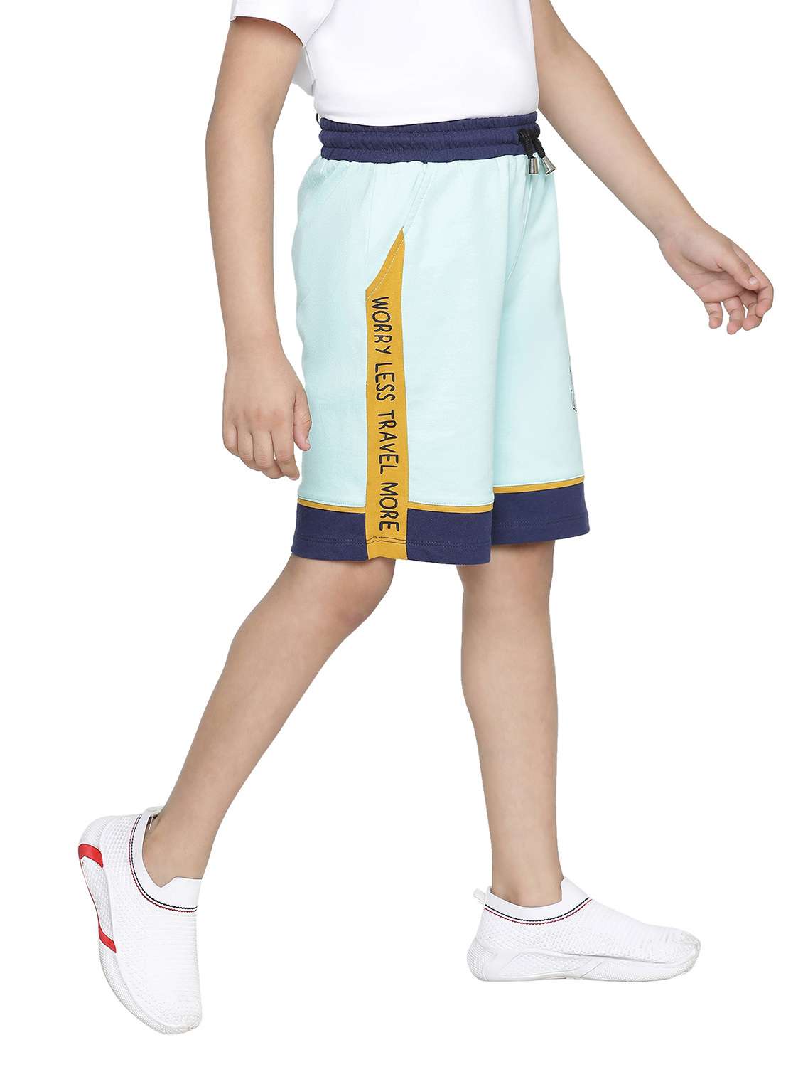 boys blue cotton shorts  - 20225275 -  Standard Image - 1