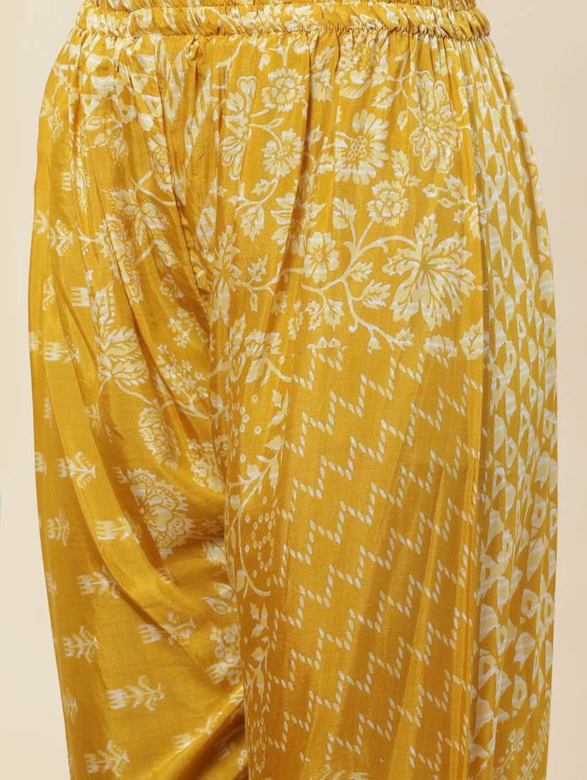yellow muslin kurta pant set - 20225584 - Standard Image - 6