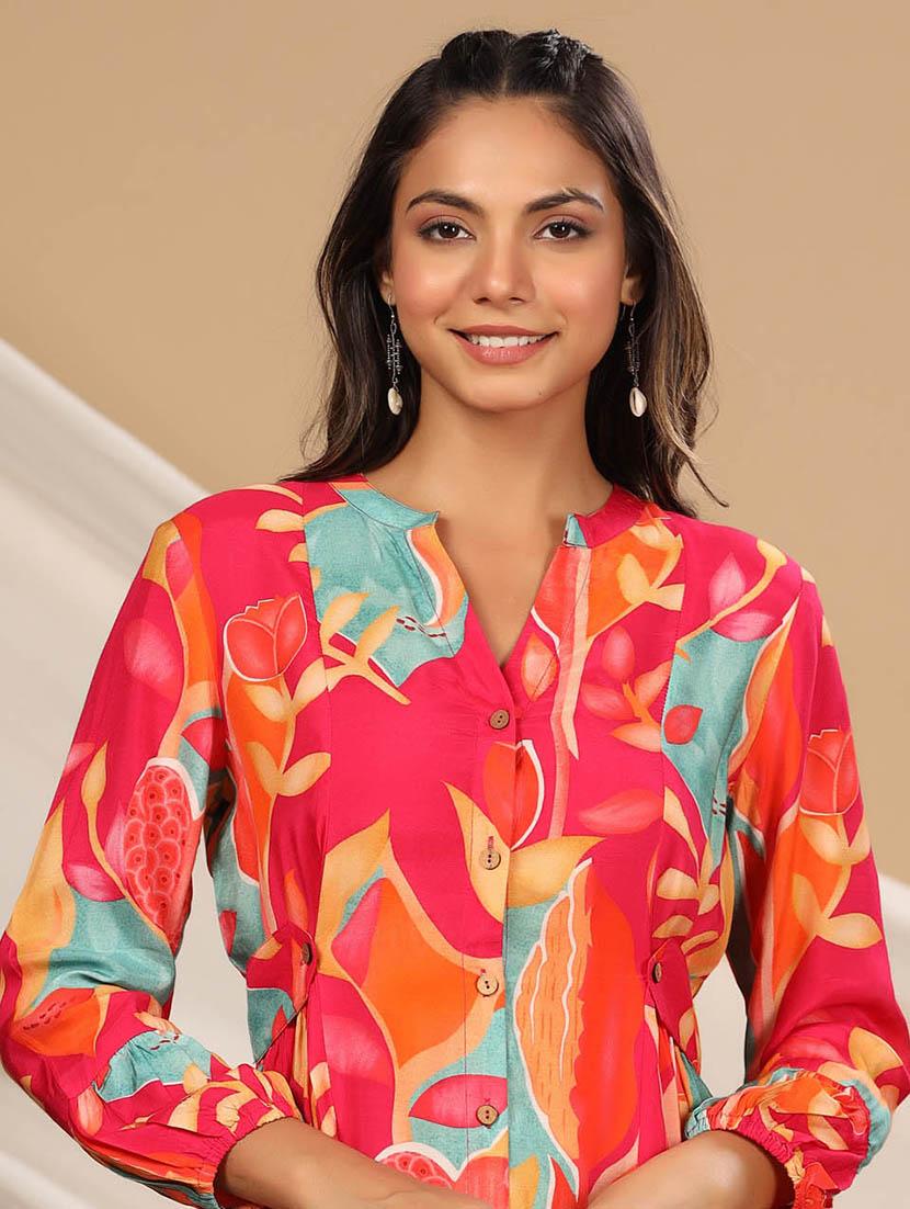 women floral printed kurta salwar set - 20225664 - Standard Image - 4