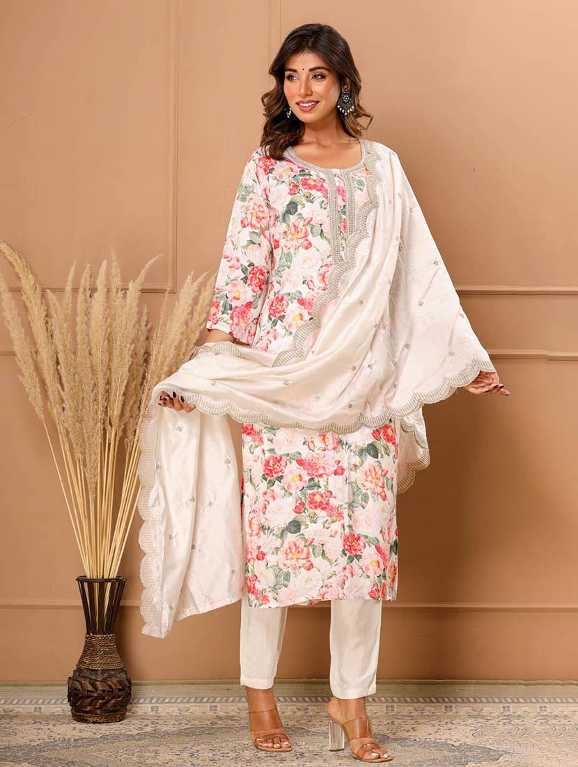women floral printed kurta pant set with dupatta - 20225665 - Standard Image - 1