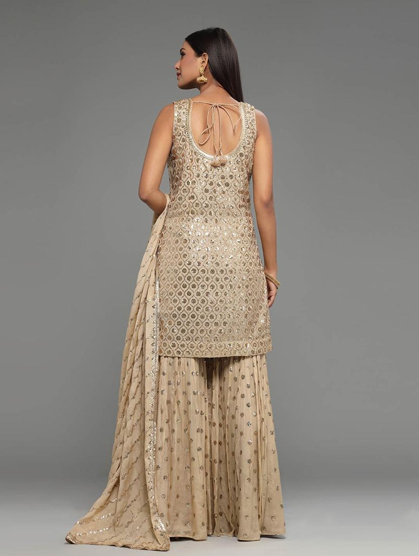 women embroidered kurta sharara set with dupatta - 20225672 - Standard Image - 1