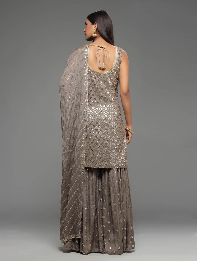 women embroidered kurta sharara set with dupatta - 20225674 - Standard Image - 1