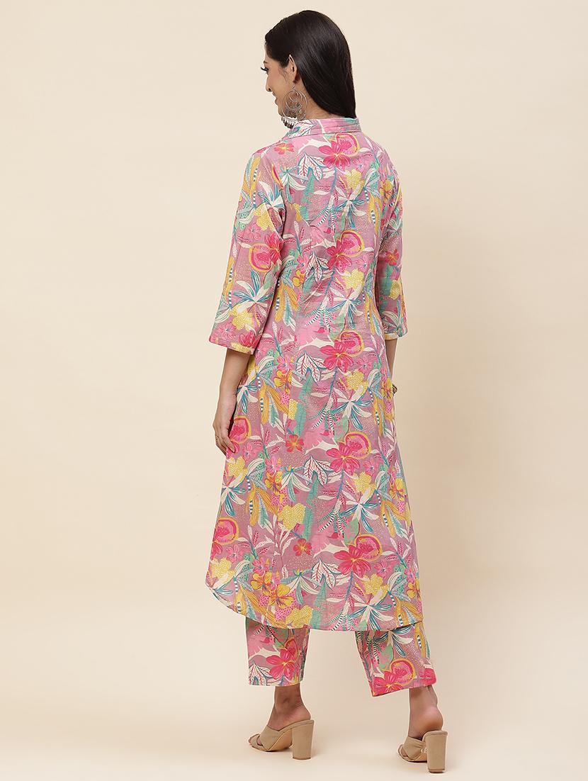 women floral printed kurta pant set - 20225692 - Standard Image - 4